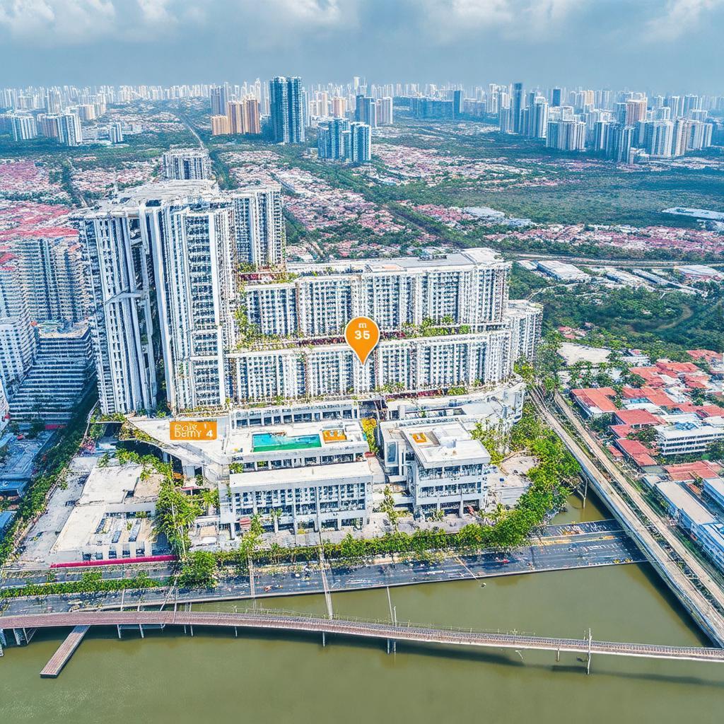 Vị trí đắc địa của The Gold View trên đường Bến Vân Đồn, Quận 4, TP.HCM gần Quận 1.