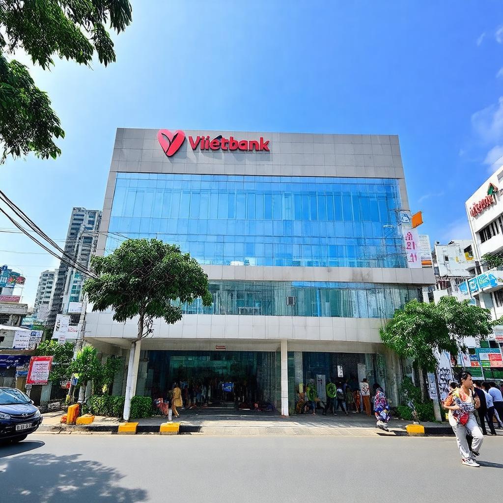 Hình ảnh chi nhánh Vietinbank tại số 218 Nguyễn Văn Linh, Đà Nẵng từ bên ngoài.