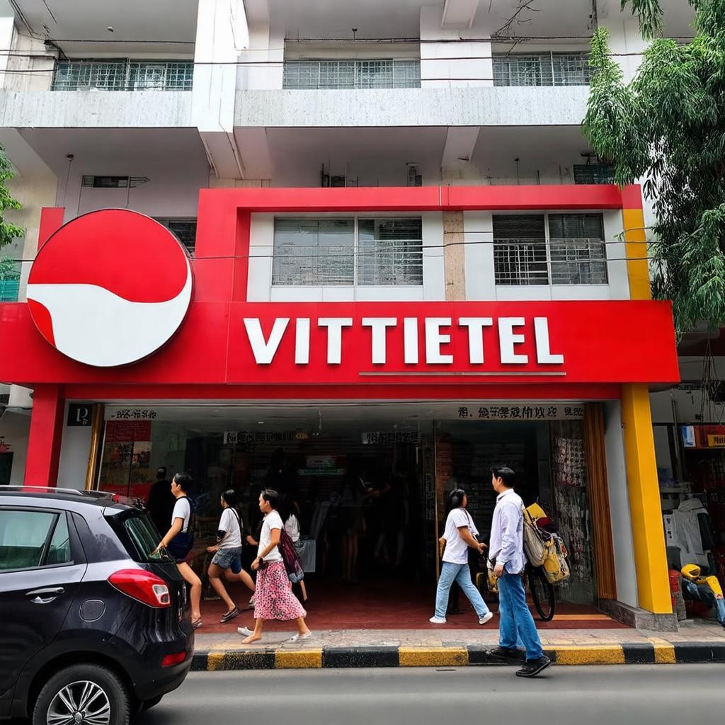 Ngoại cảnh Viettel Store 306 Xô Viết Nghệ Tĩnh Bình Thạnh với biển hiệu rõ ràng.