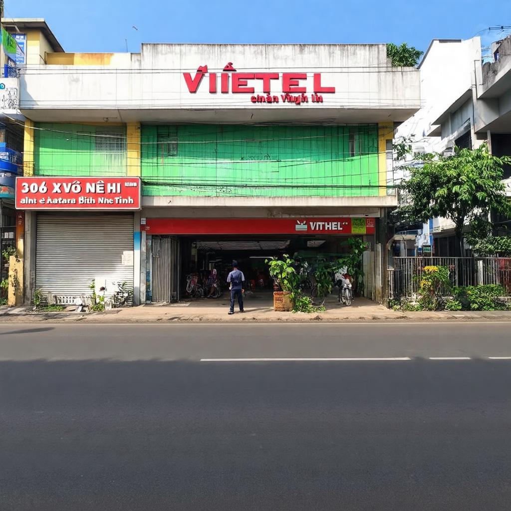 Viettel Store 306 Xô Viết Nghệ Tĩnh nằm trên mặt tiền đường lớn, dễ dàng nhận biết.