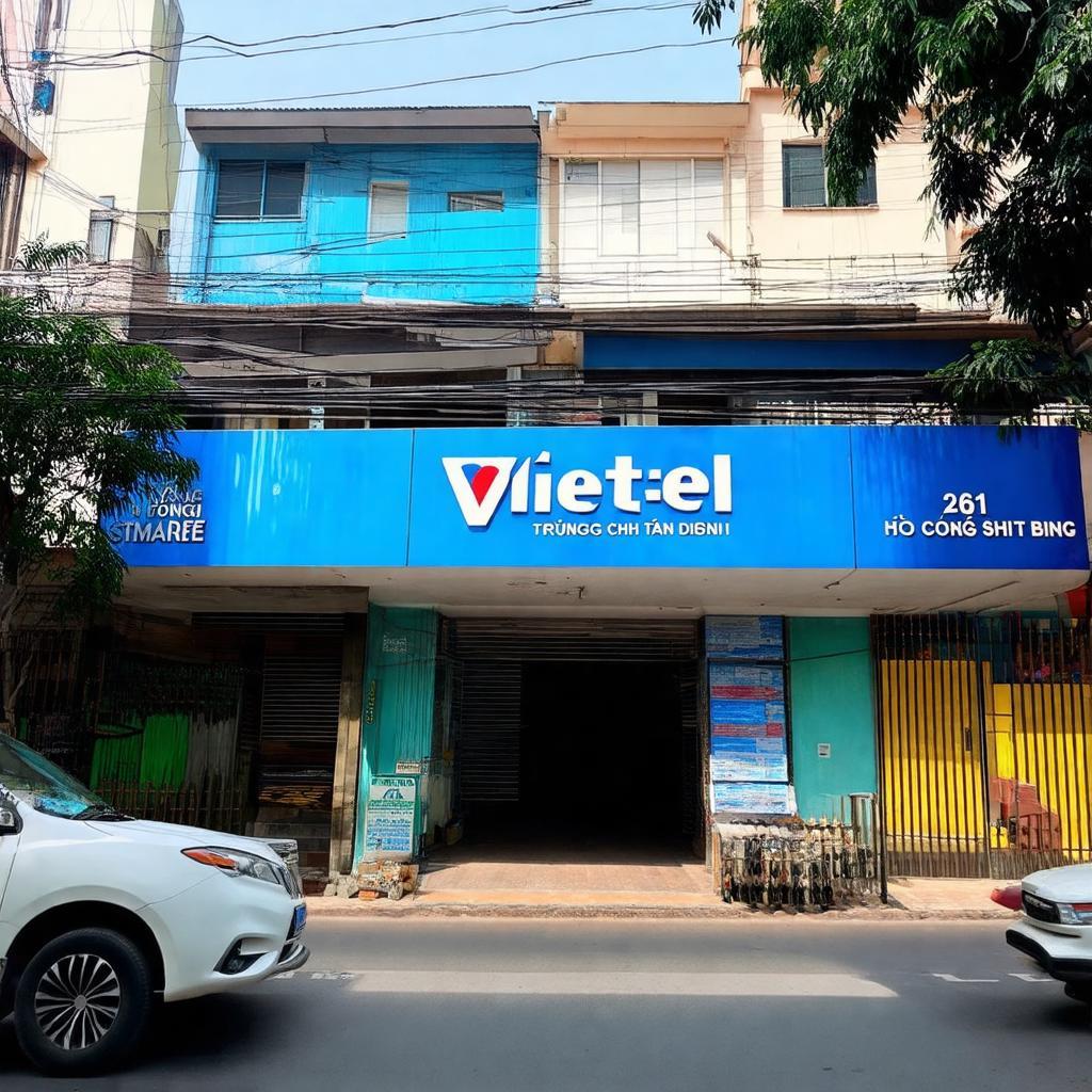 Cửa hàng Viettel Store tại 261 Trường Chinh, Quận Tân Bình, dễ dàng nhận diện.