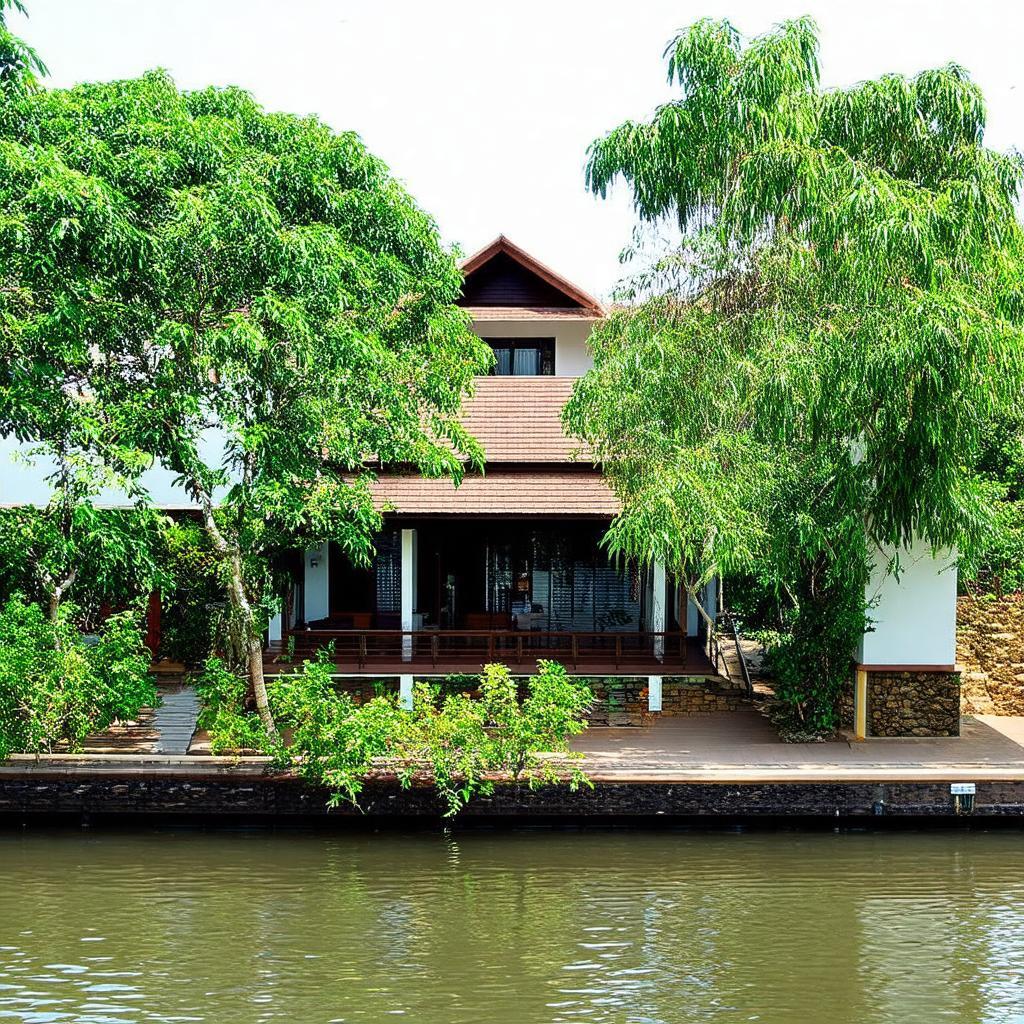 Khung cảnh villa ven sông Hoi An yên bình, thơ mộng tại Threeway Riverside Villa
