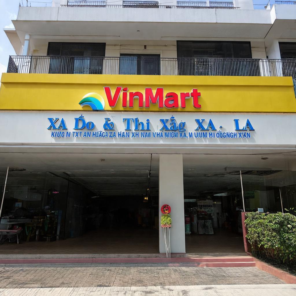 Bảng hiệu VinMart Xa La tại Khu đô thị Xa La, Hà Đông giúp dễ dàng tìm địa chỉ
