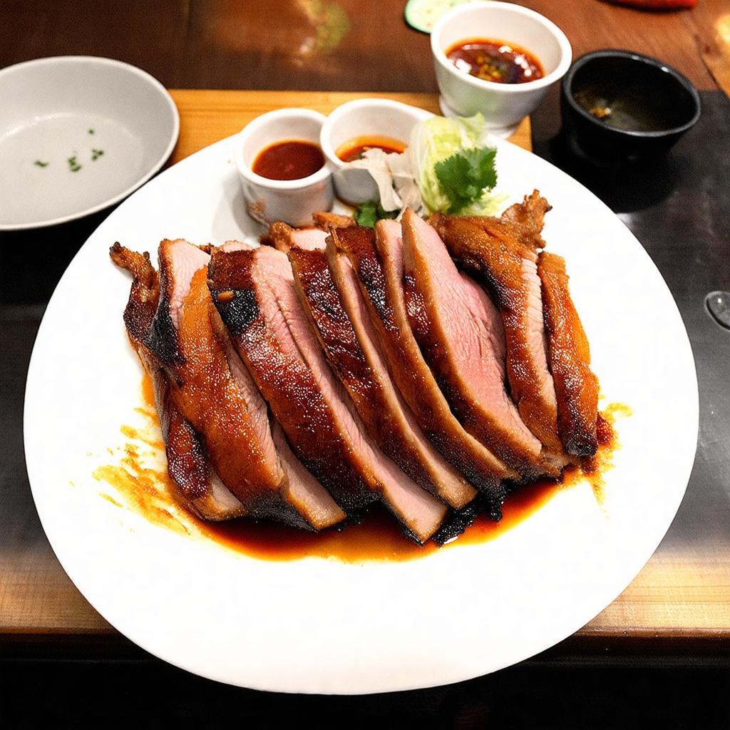 Dia vit quay Đắc Hoà 104 Âu Cơ kem nuoc cham dac trung ngon tuyet