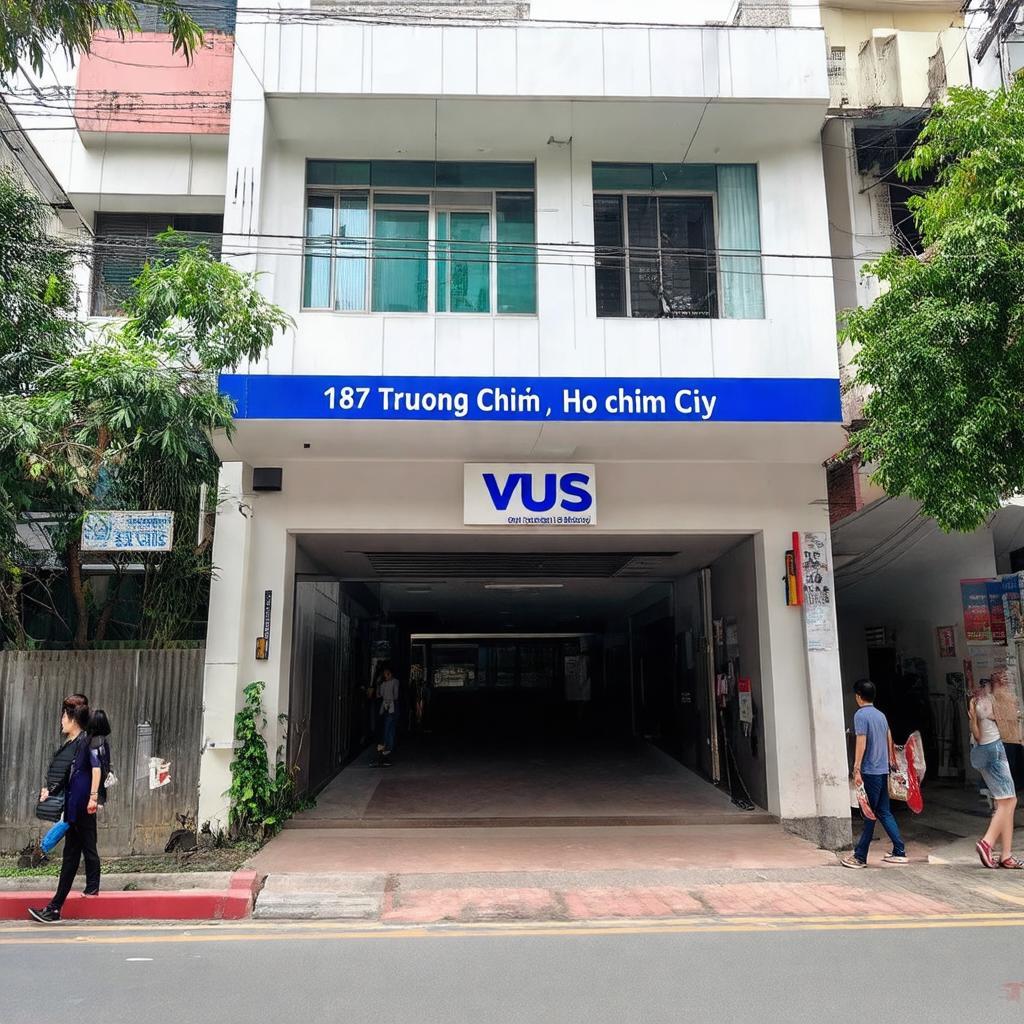 Địa điểm VUS Trường Chinh tại 187 Trường Chinh Quận 12 với biển hiệu VUS đặc trưng