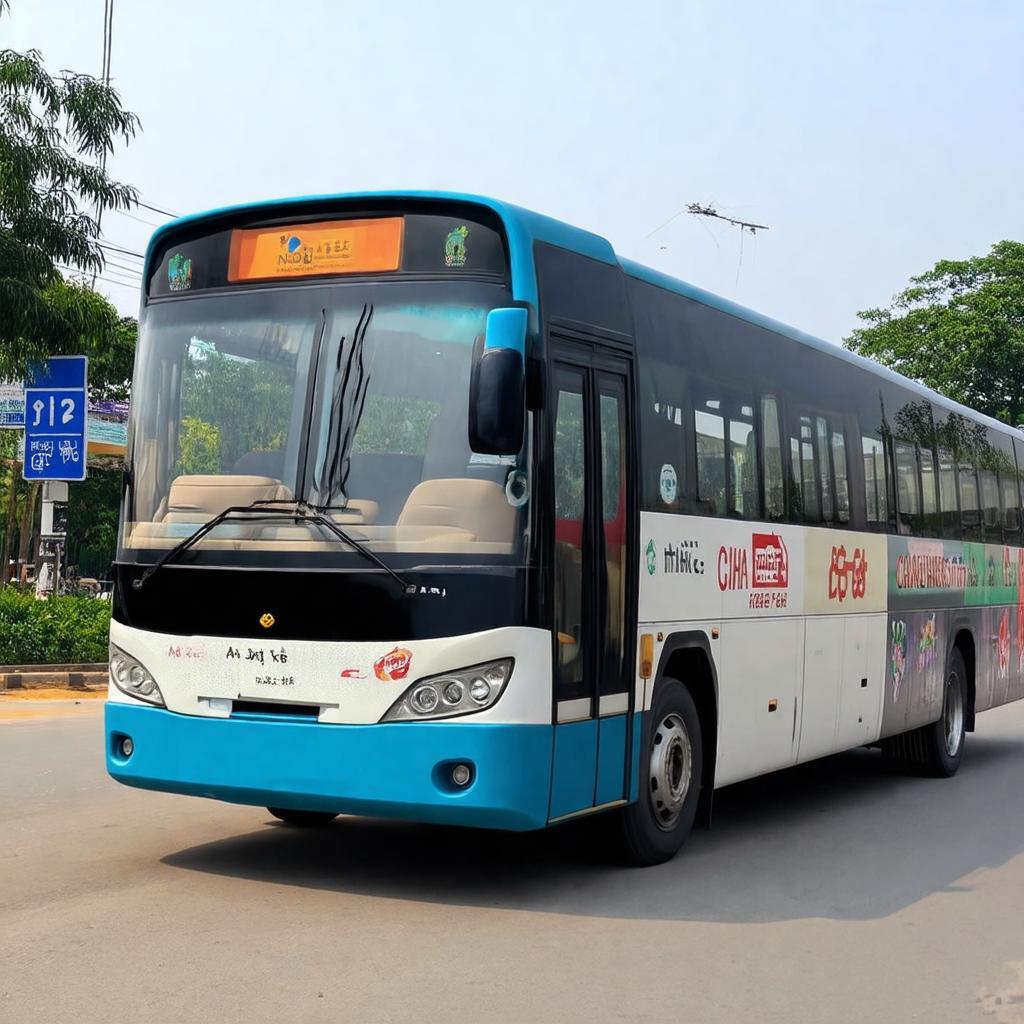 Xe khách Cúc Phương loại giường nằm hoặc ghế ngồi, sẵn sàng khởi hành chuyến liên tỉnh.