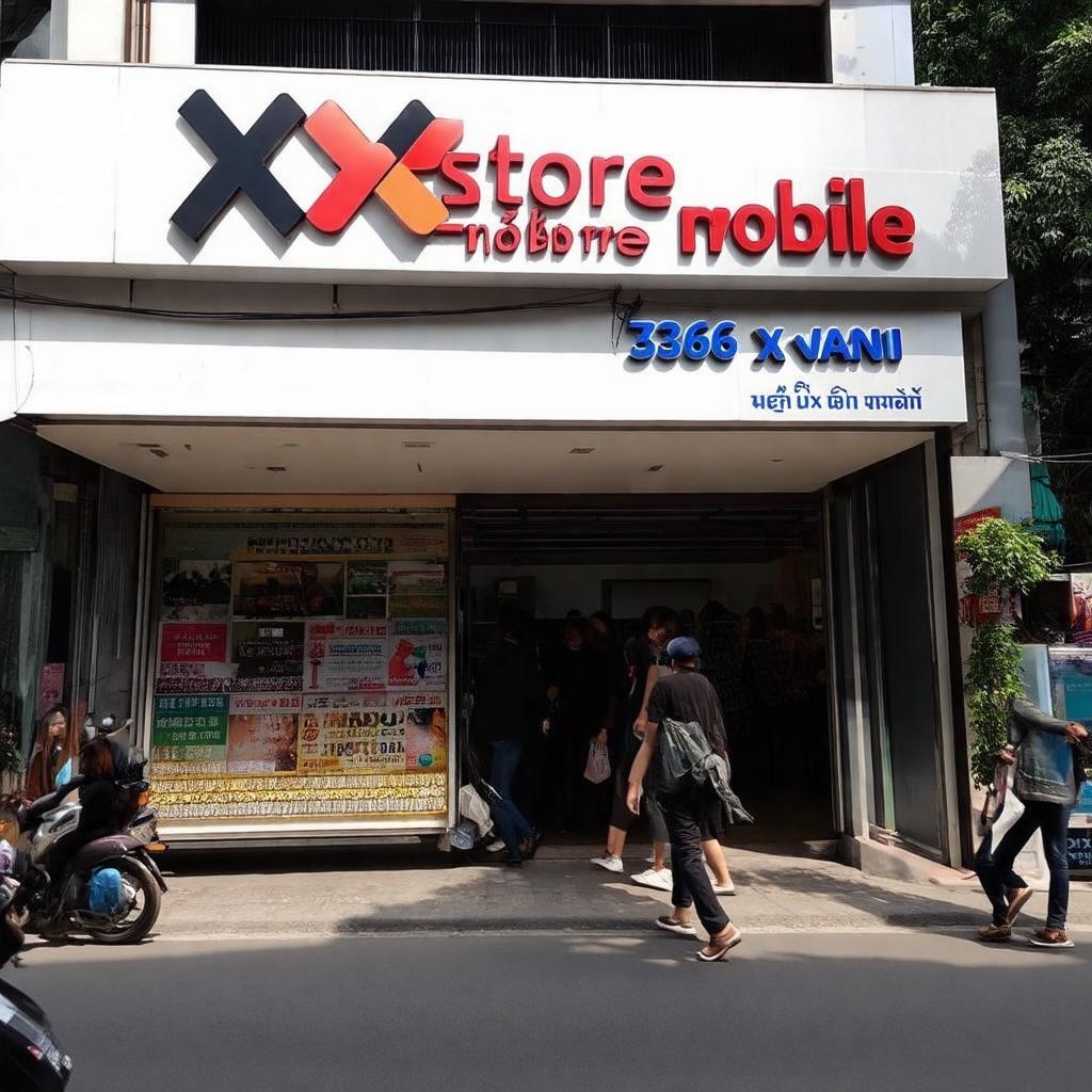 Mặt tiền cửa hàng XStore Mobile 336 Xã Đàn, Đống Đa, Hà Nội, dễ nhận biết