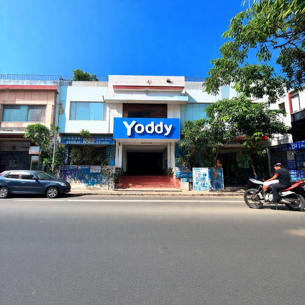 Hình ảnh cửa hàng Yody Hà Nam trên Quốc lộ 1A, mặt tiền rộng rãi dễ nhận biết
