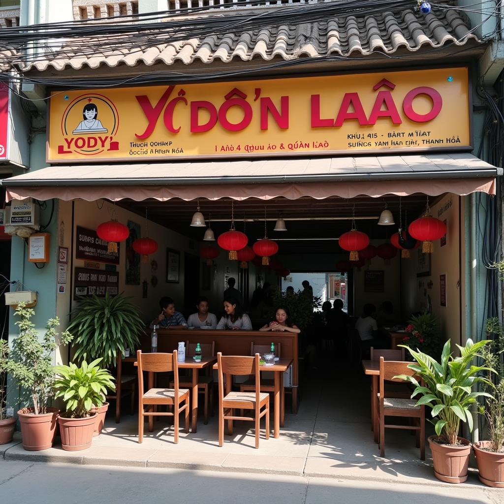Mặt tiền Yody Quán Lào tại Khu 4 Quán Lào Yên Định Thanh Hoá, dễ tìm