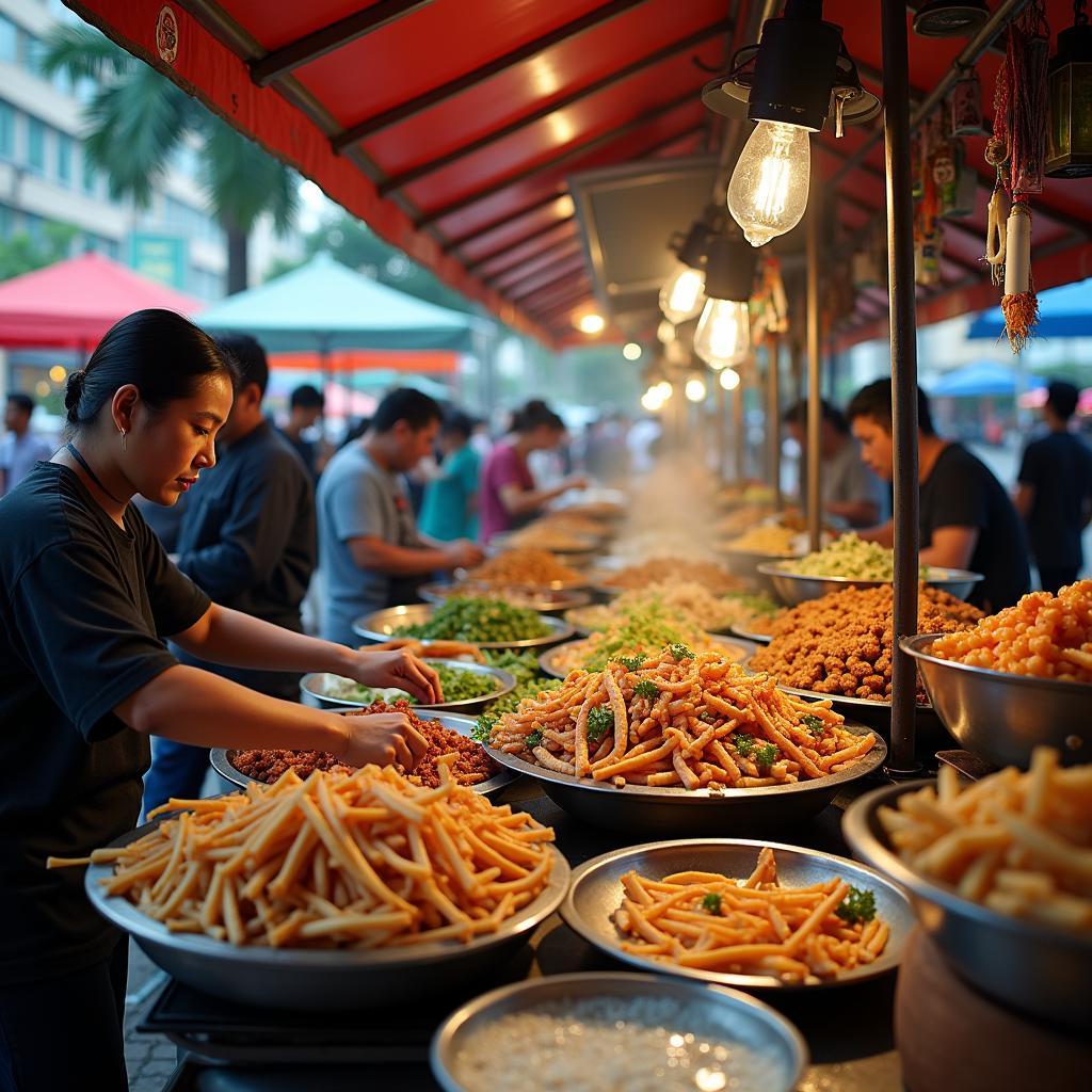 Khu ẩm thực sôi động tại chợ Bình Thới Quận 11