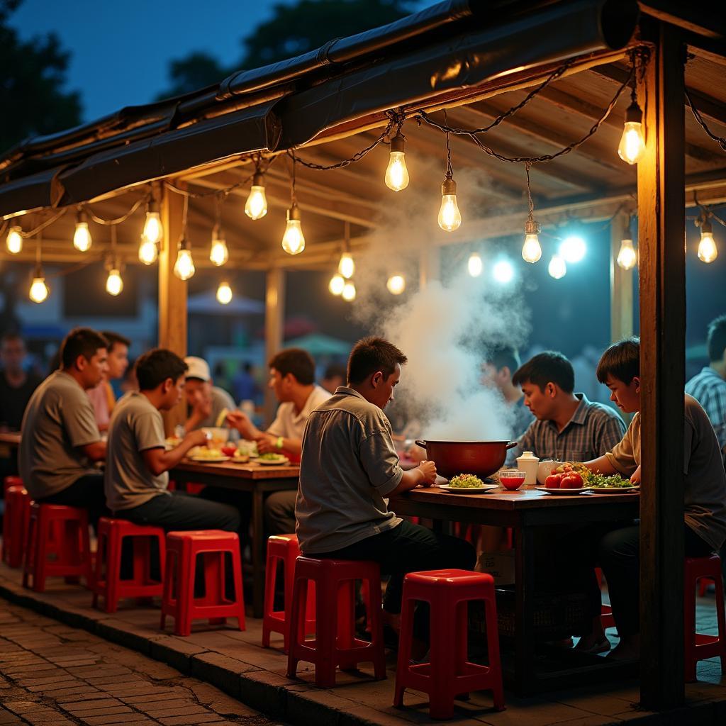 Một quán ăn bình dân nhưng đông khách tại Xã Bình Chánh, phục vụ các món đặc sản địa phương hấp dẫn.
