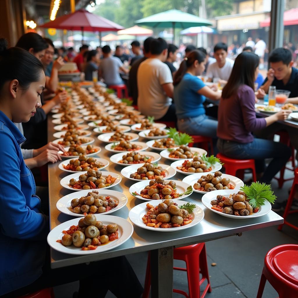 Hinh anh am thuc duong pho Phường Khánh Hội, Quan 4, voi mon oc va cac mon an hap dan
