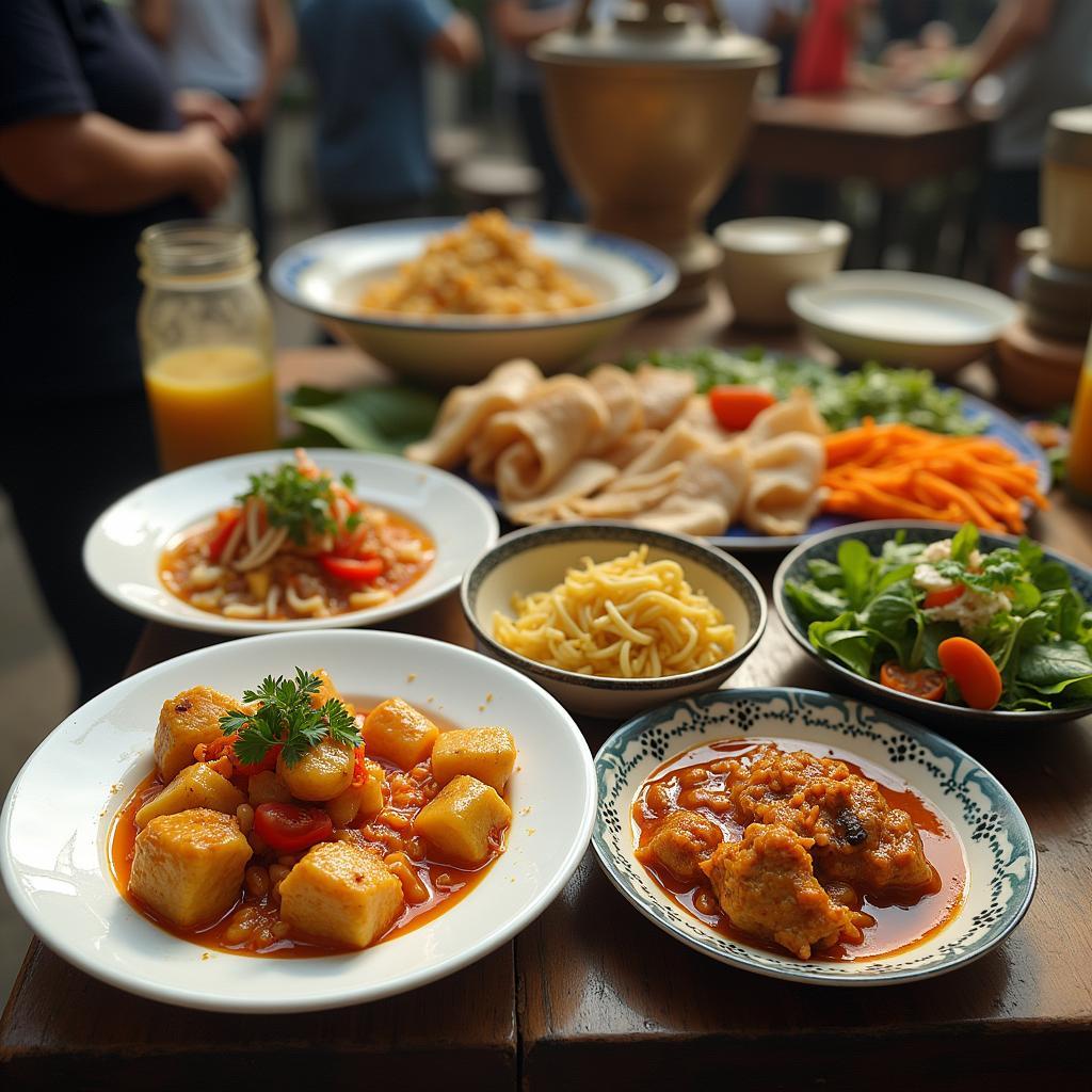 Các món ăn đường phố hấp dẫn và đa dạng tại phường Bạch Mai quận Hai Bà Trưng Hà Nội