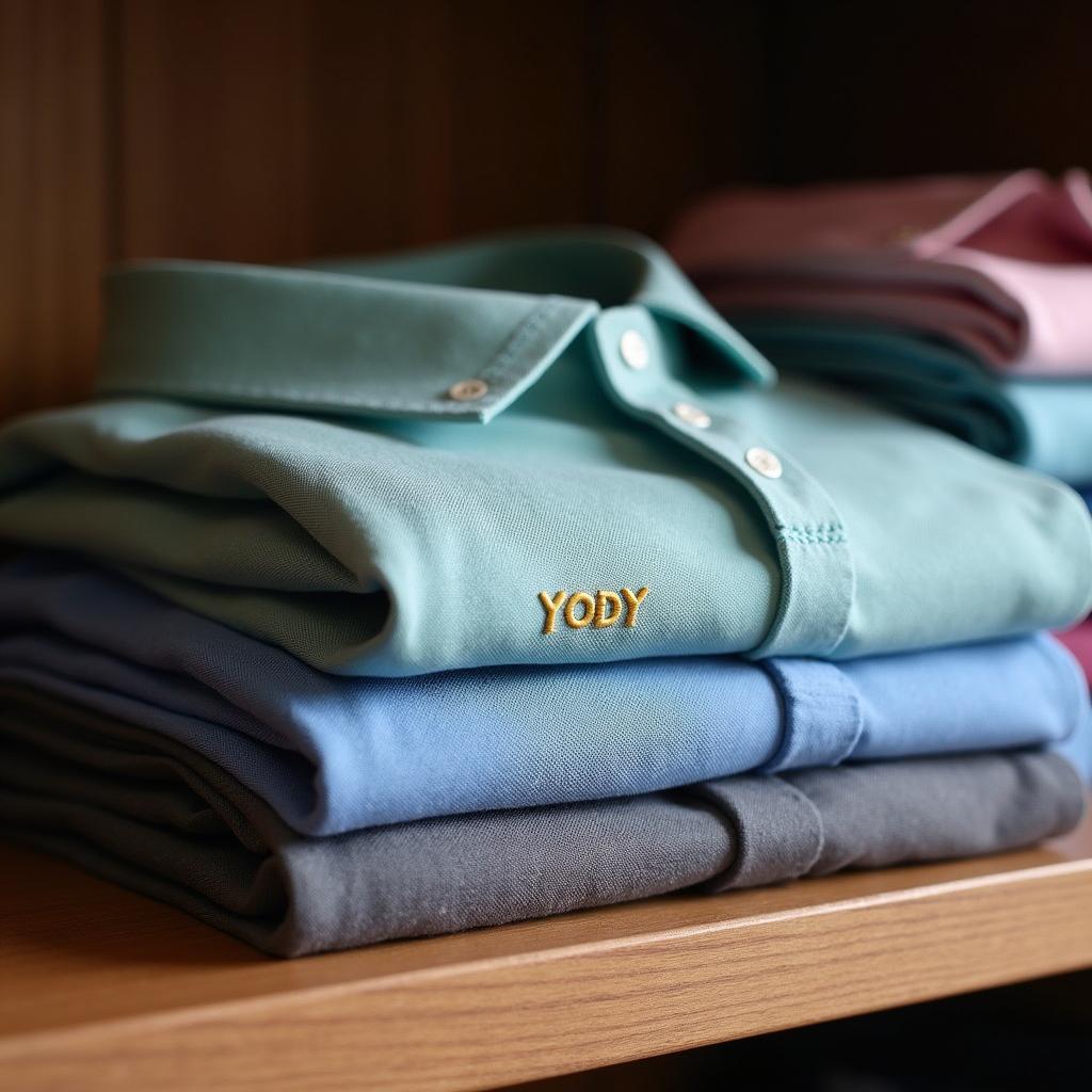 Cận cảnh chi tiết chất liệu vải pique mắt chim độc quyền của áo polo YODY.