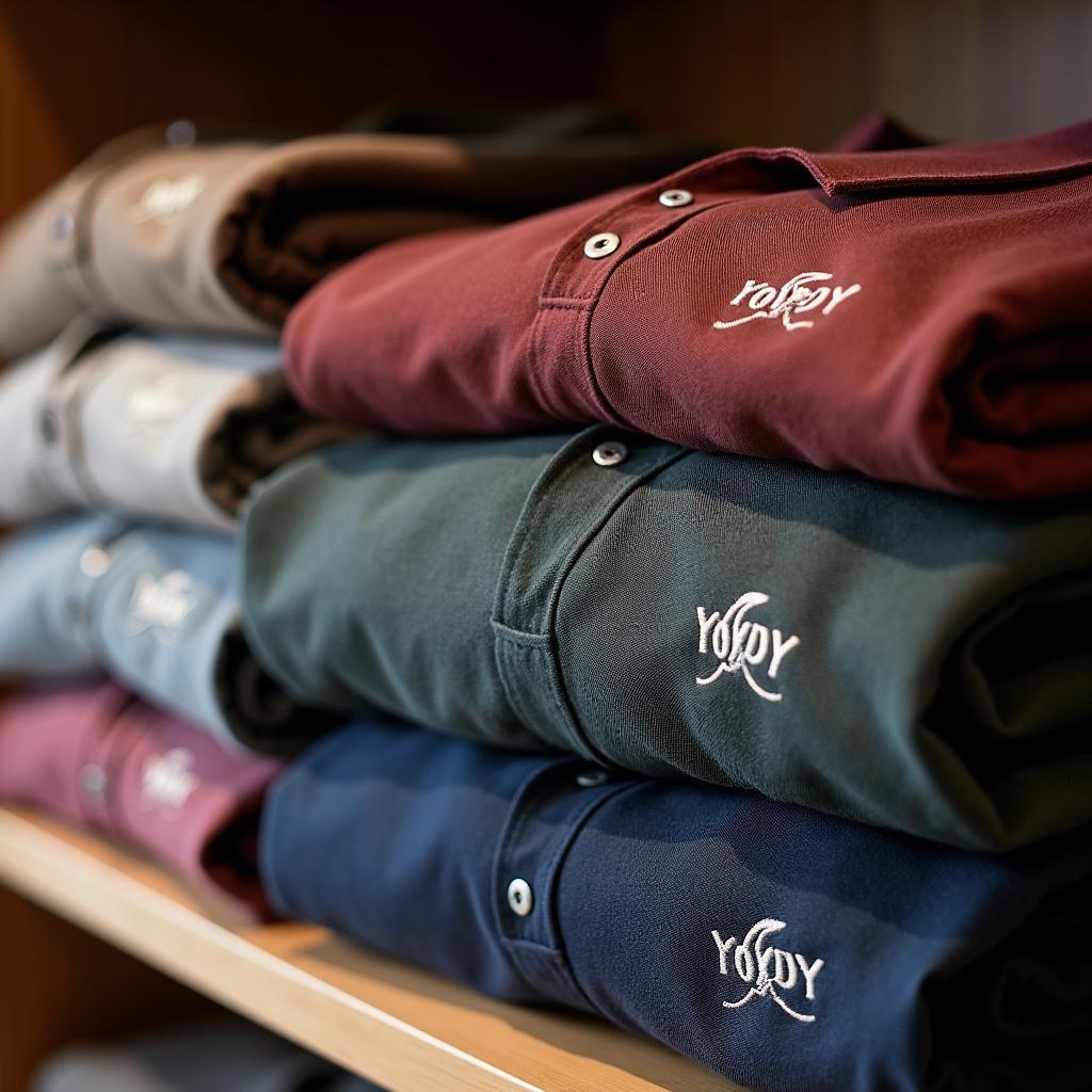 Cận cảnh những chiếc áo polo YODY với chất liệu vải cafe và pique mắt chim cao cấp