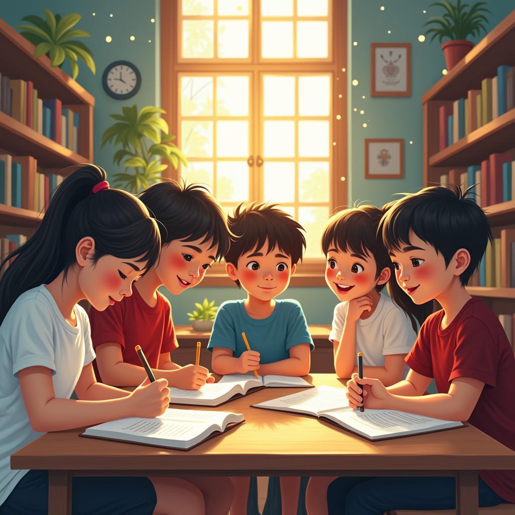Minh họa bài học về tình bạn và sự nỗ lực trong sách Đường Đua Của Những Giấc Mơ.