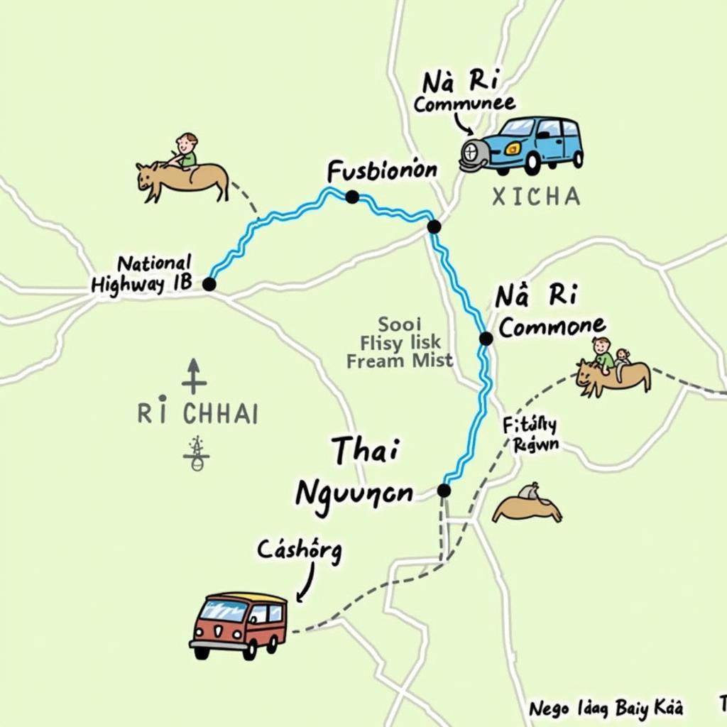 Bản đồ chi tiết đường đi đến xã Na Rì tỉnh Thái Nguyên cho du khách lần đầu ghé thăm