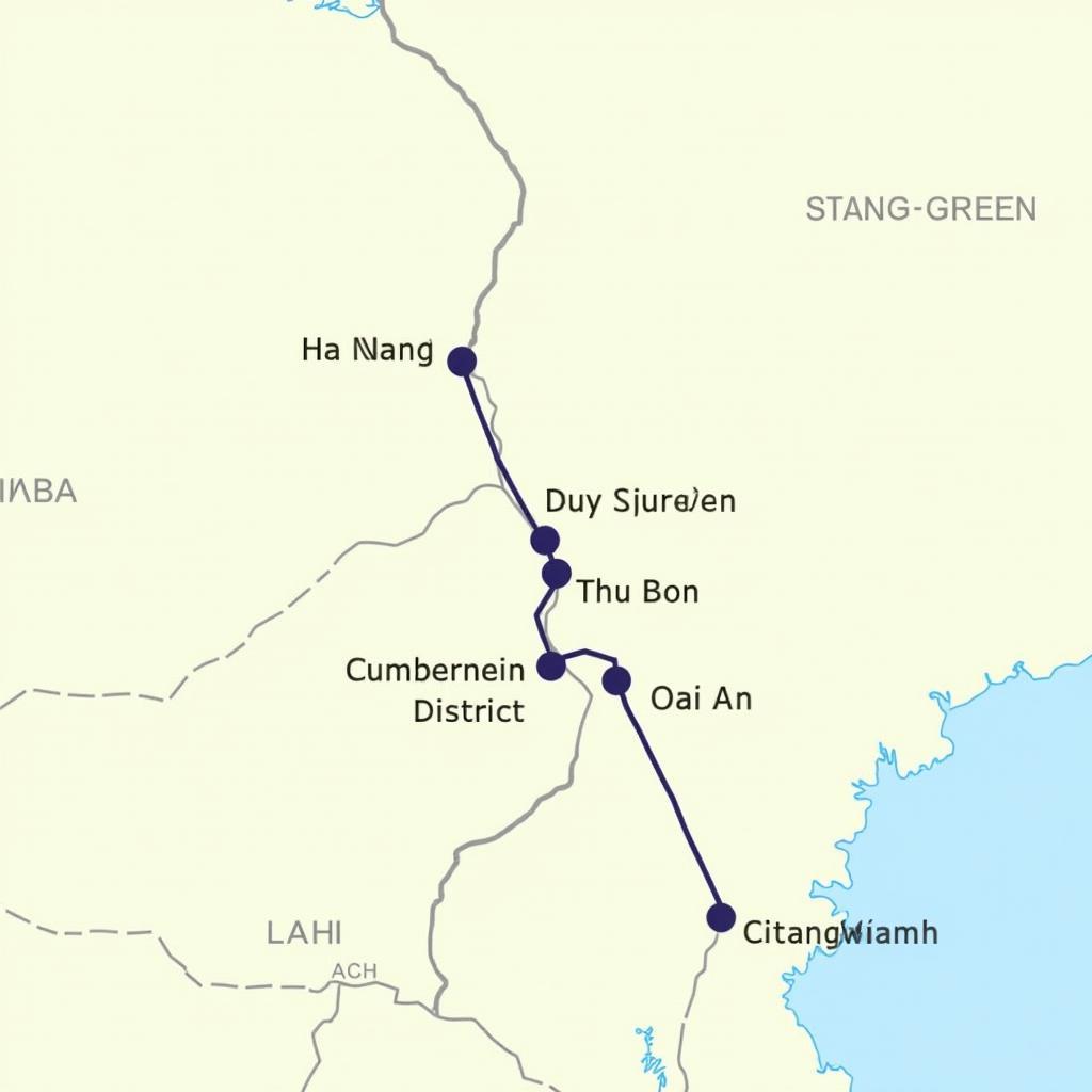 Bản đồ đường đi chi tiết đến Xã Thu Bồn Huyện Duy Xuyên Tỉnh Quảng Nam