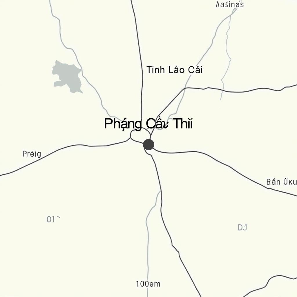 Bản đồ tổng quan Phường Cầu Thia Tỉnh Lào Cai thể hiện vị trí địa lý cơ bản