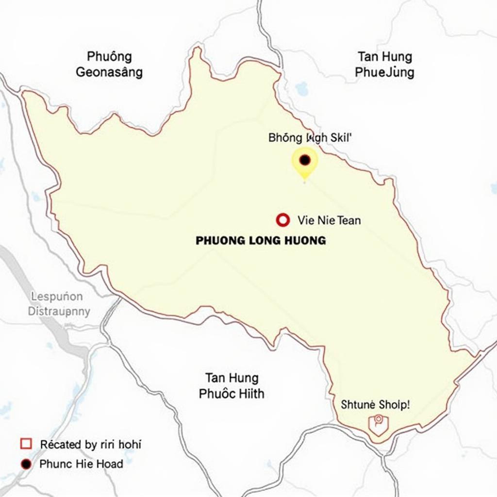 Bản đồ vị trí địa lý Phường Long Hương trong Thành phố Bà Rịa, Tỉnh Bà Rịa - Vũng Tàu
