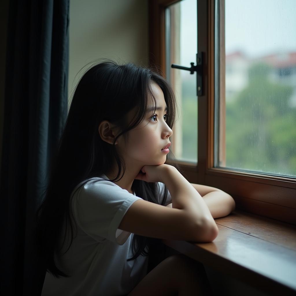 Hình ảnh một người đang suy tư về cách xử lý khi bị thu hút bạn khác giới, thể hiện sự bối rối nội tâm.