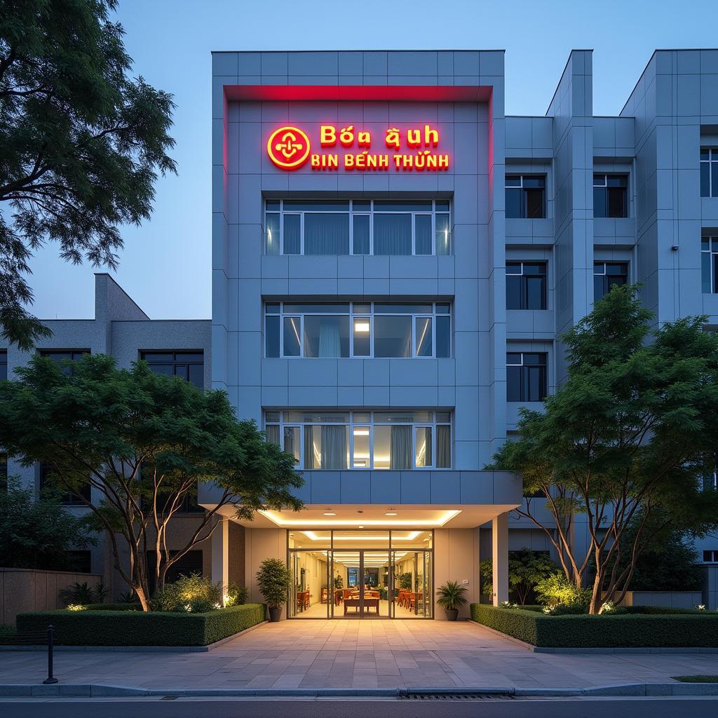 Hình ảnh bên ngoài Bệnh viện Bình Thạnh tại địa chỉ 118 Lê Quang Định, Quận Bình Thạnh.