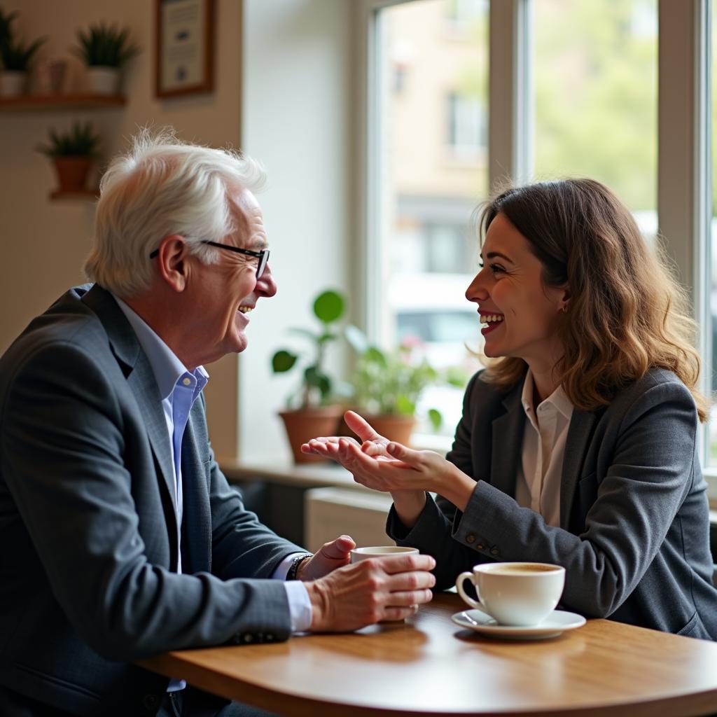 Buổi cà phê thân mật giúp kết nối mentor và mentee một cách tự nhiên và hiệu quả