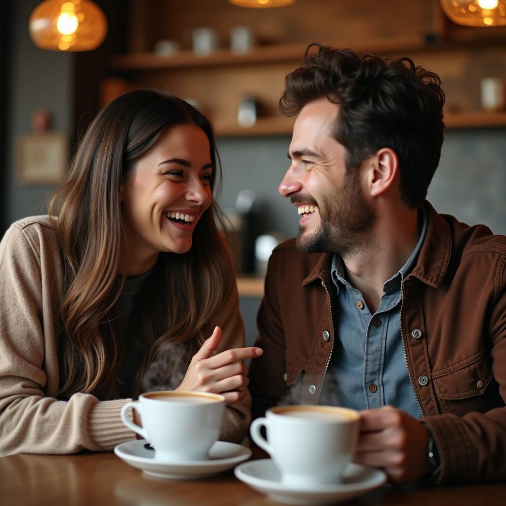 Hai người bạn thân cùng nhau tận hưởng thời gian chất lượng bên ly cà phê ấm cúng