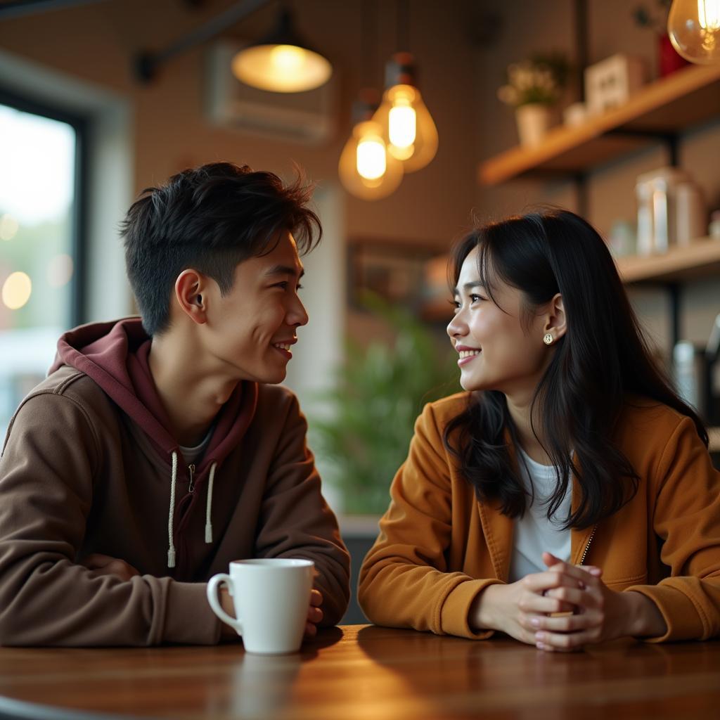 Cách trở thành một người bạn tốt biết lắng nghe và đồng cảm sâu sắc với bạn bè trong một quán cà phê ấm cúng