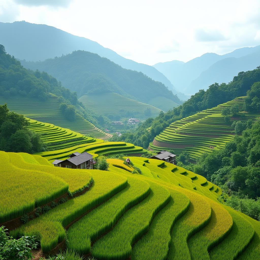 Ve dep thien nhien nui rung va net van hoa dac trung cua Xa Muong Khuong Tinh Lao Cai