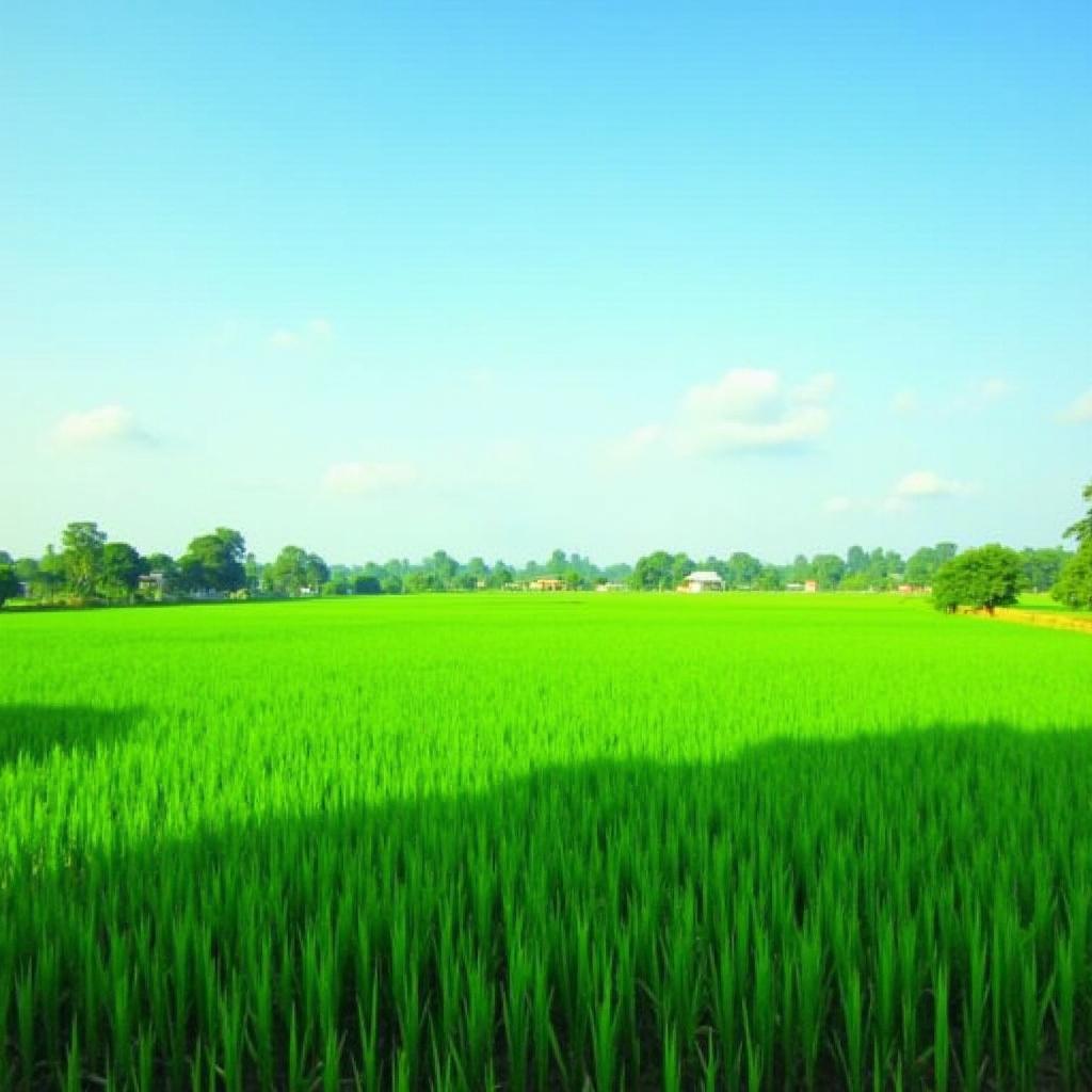 Cánh đồng lúa xanh mướt tại Huyện Ứng Hòa Hà Nội biểu tượng vẻ đẹp nông thôn