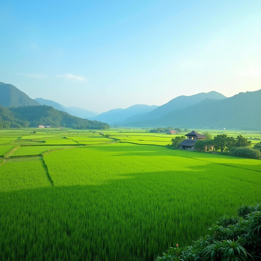 Toàn cảnh vẻ đẹp bình yên của vùng nông thôn tại Xã Hòa Hiệp, huyện Xuyên Mộc, một điểm đến lý tưởng.
