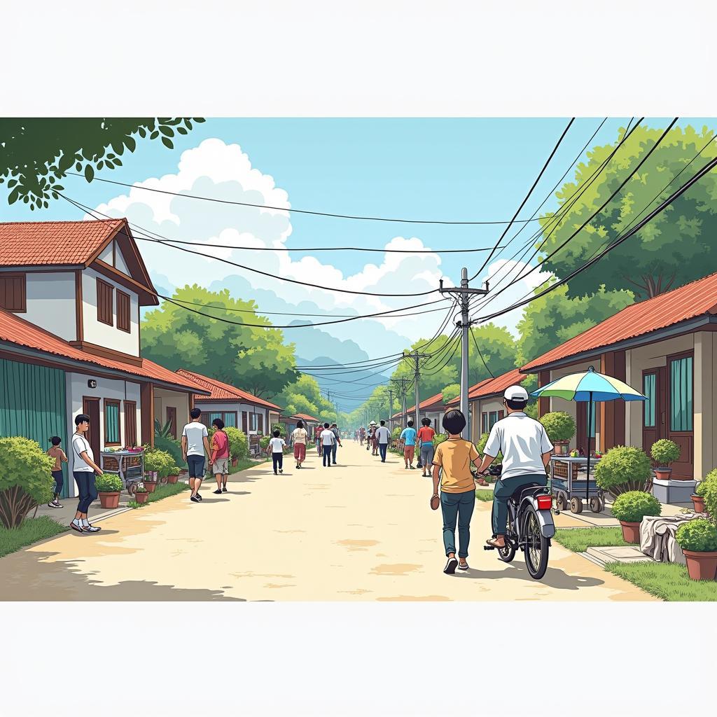Hình ảnh minh họa cuộc sống và cảnh quan sinh hoạt thường ngày ở Xã Trừ Văn Thố Bàu Bàng