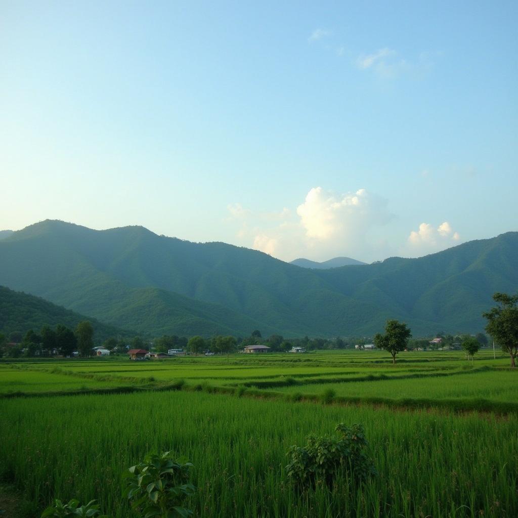Khung cảnh bình yên và thơ mộng tại Xã Thần Sa Tỉnh Thái Nguyên với núi đồi