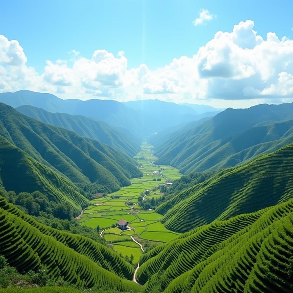 Toàn cảnh vẻ đẹp hoang sơ của Xã Bằng Vân, Tỉnh Thái Nguyên với núi non trùng điệp và ruộng bậc thang xanh mướt