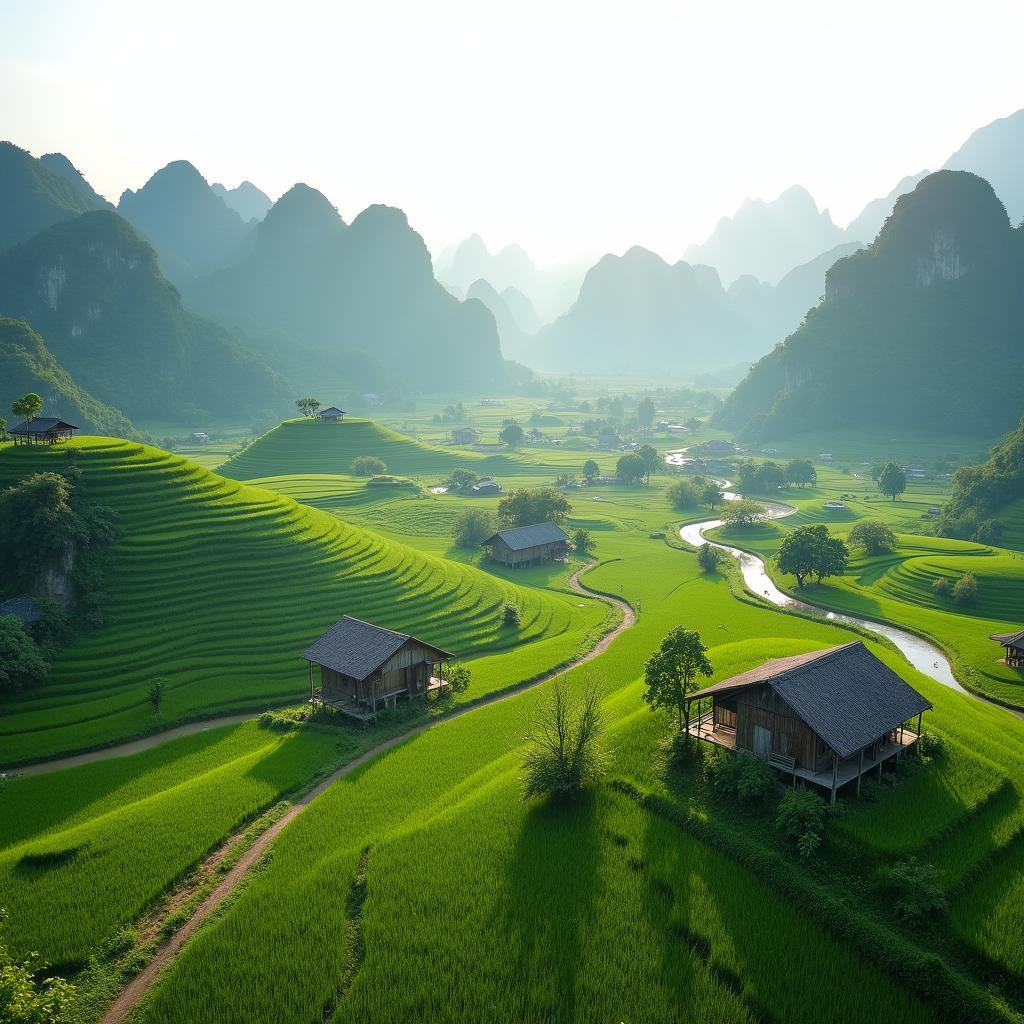 Vẻ đẹp hoang sơ và hùng vĩ của núi non tại Xã Trần Phú, Tỉnh Thái Nguyên