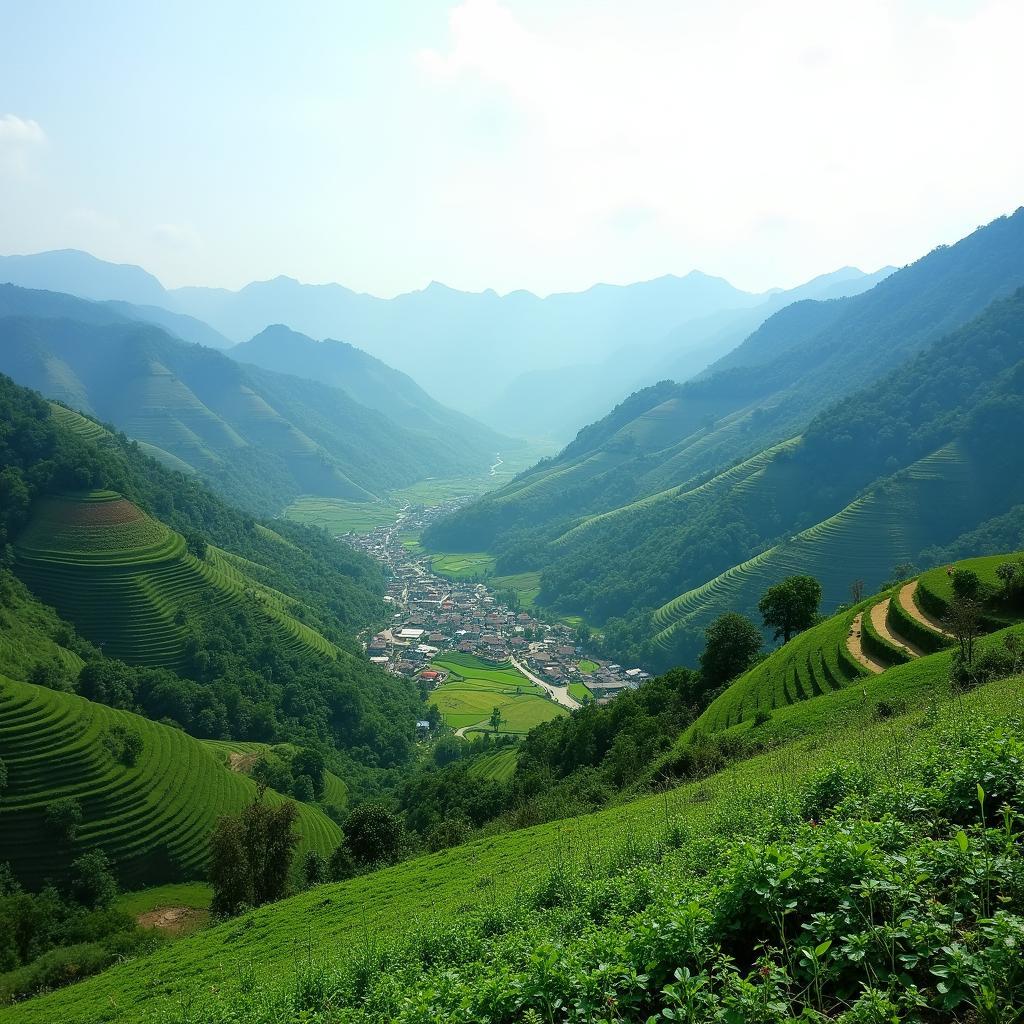 Toàn cảnh thiên nhiên hùng vĩ và bình yên tại Xã Xuân Hòa, Tỉnh Lào Cai