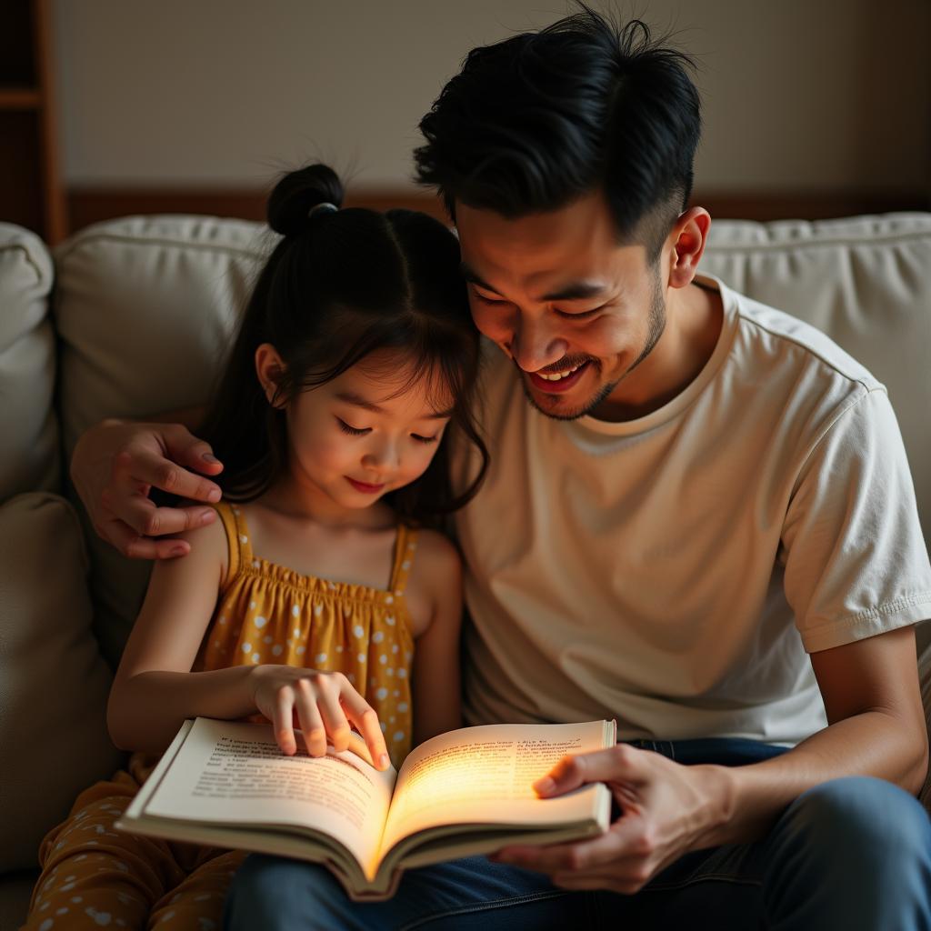 Cha mẹ đọc sách cùng con để xây dựng mối quan hệ tin cậy, giúp việc giao tiếp với con dễ dàng hơn