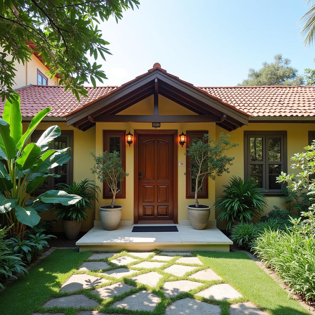 Toàn cảnh Chíu Homestay tại địa chỉ 104 Hoàng Hoa Thám Đà Lạt với thiết kế ấm cúng giữa thiên nhiên