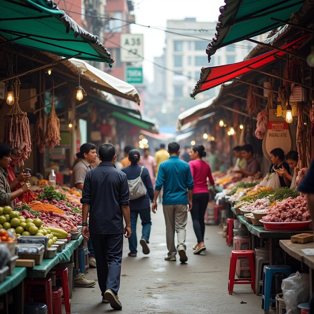 Hoạt động mua bán tấp nập tại Chợ Hiệp Bình, trung tâm sinh hoạt và thương mại của Phường Hiệp Bình