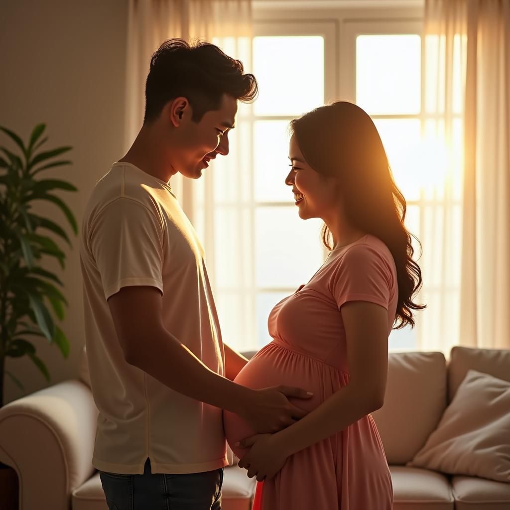 Hình ảnh người chồng hạnh phúc khi mơ thấy vợ mang thai và điềm báo may mắn sắp đến