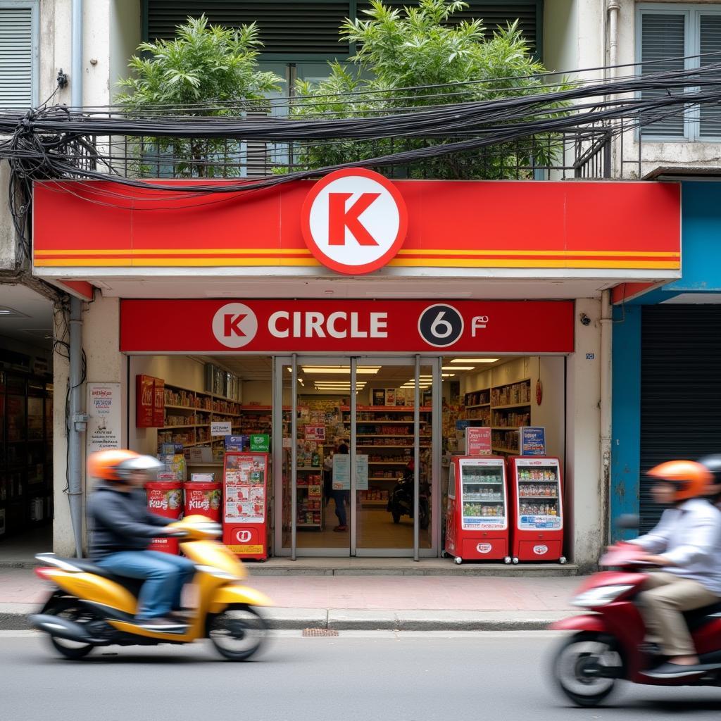 Mặt tiền cửa hàng Circle K Hồng Bàng tại địa chỉ 139 Hồng Bàng, Quận 5, TP.HCM với biển hiệu đặc trưng.