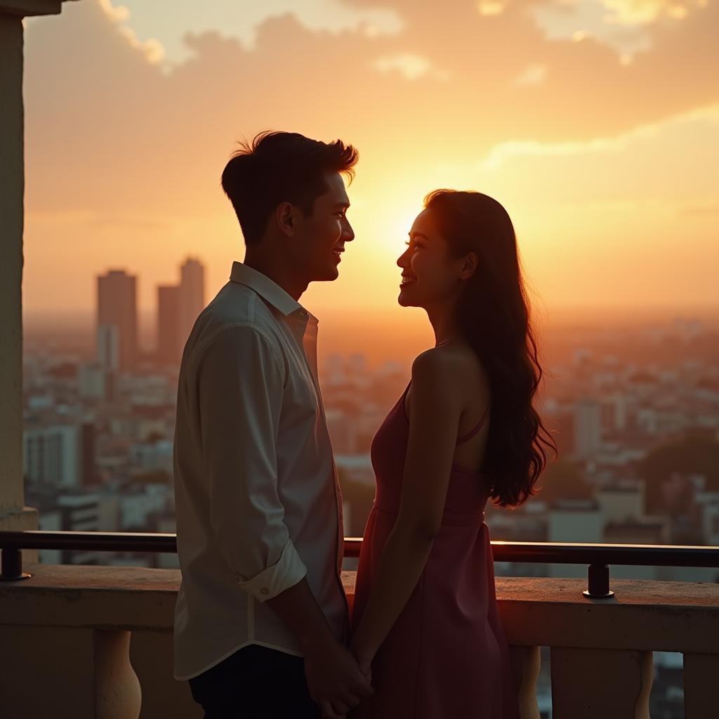 Cặp đôi hạnh phúc từ bạn thân trở thành người yêu, nền tảng cho một tình yêu bền vững.