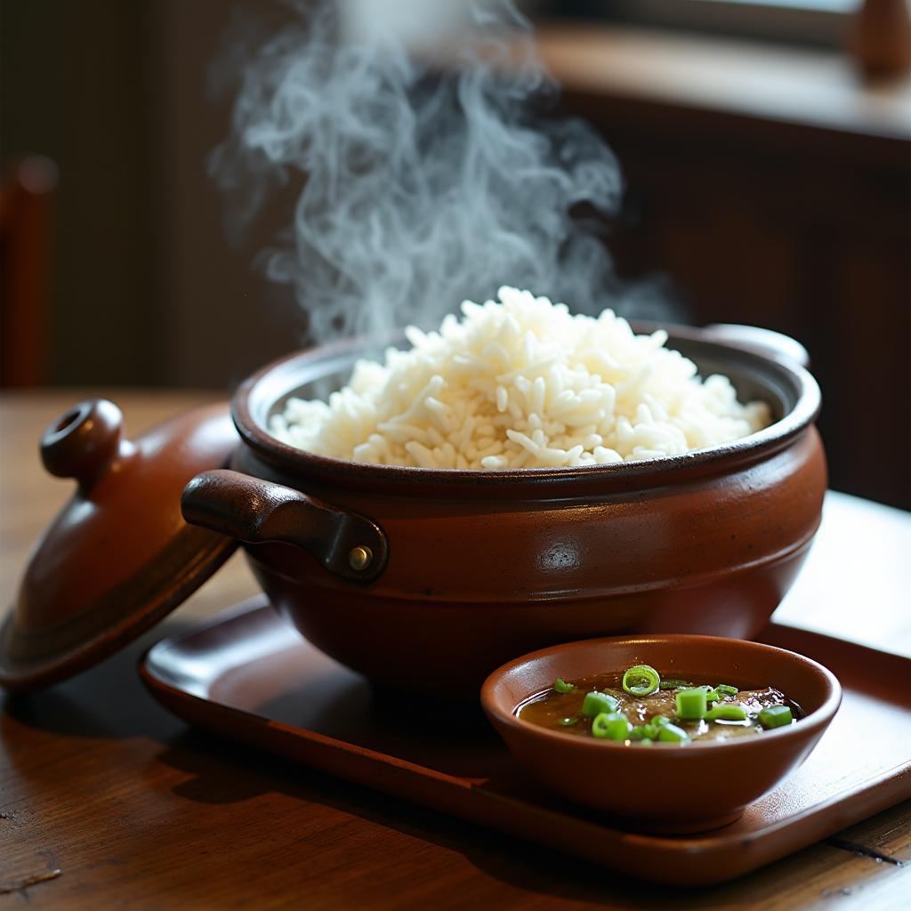 Cận cảnh niêu cơm cá lưới nóng hổi thơm lừng tại quán ăn trên đường Võ Thị Sáu, Phước Hải, một đặc sản không thể bỏ qua.