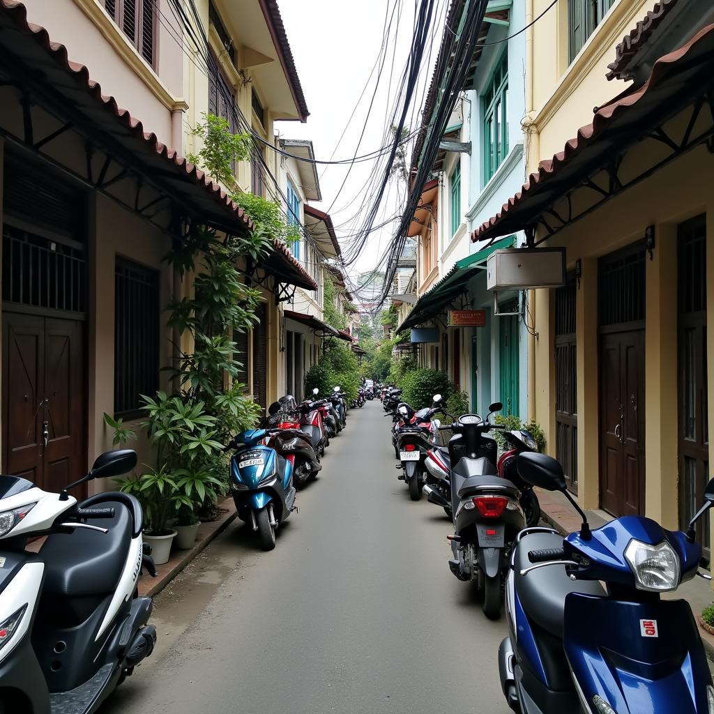 Hình ảnh con hẻm nhỏ và đặc trưng tại quận 8 dẫn vào địa chỉ 2385/8 Phạm Thế Hiển