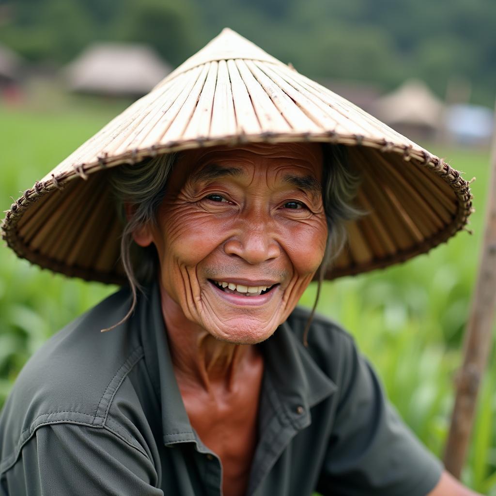 Ghi lại khoảnh khắc lao động giản dị và chân chất của người dân tại Quang Lịch, huyện Ân Thi với nụ cười thân thiện