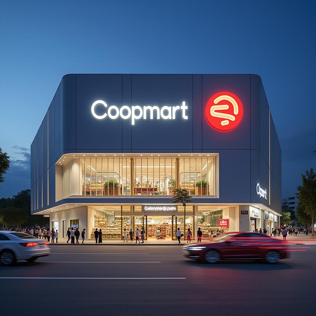 Mặt tiền Coopmart Trường Chinh 2 Trường Chinh Tân Phú sầm uất hiện đại với nhiều người mua sắm