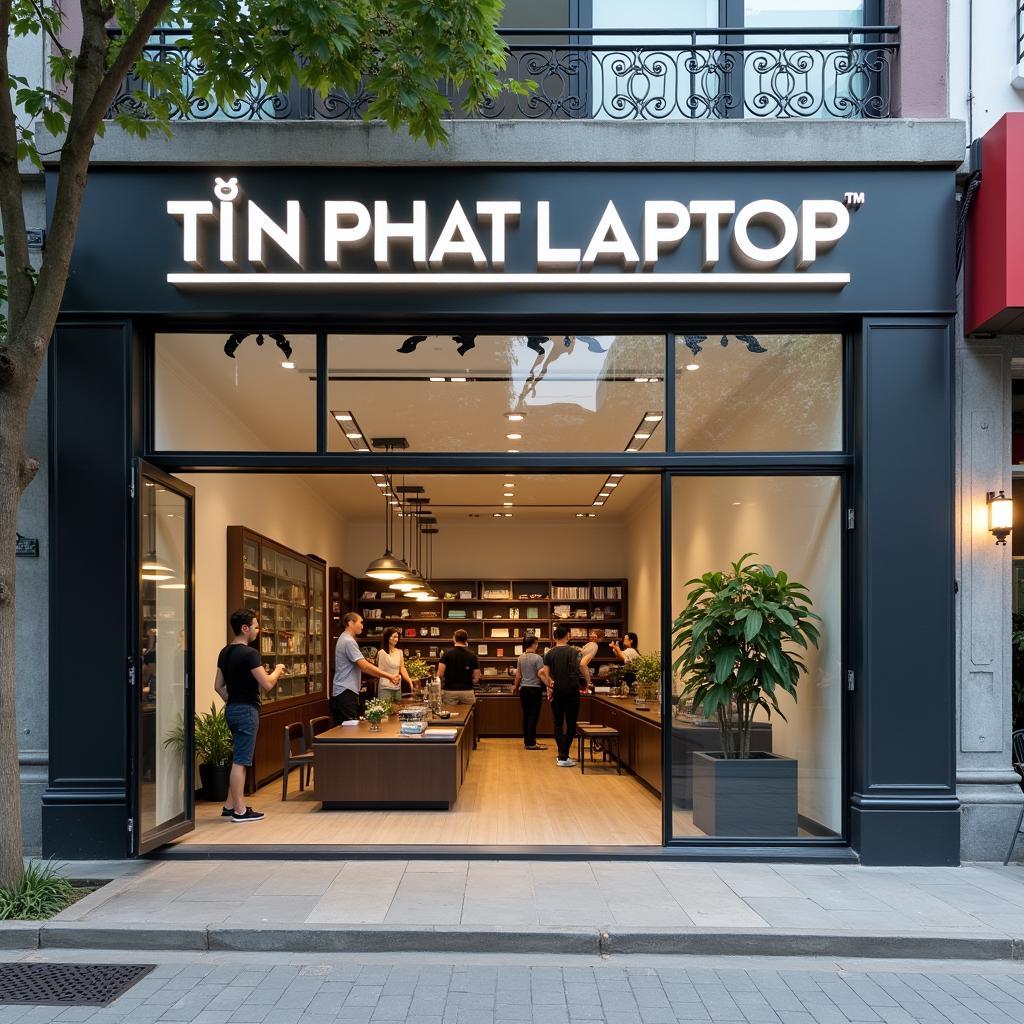 Hình ảnh mặt tiền cửa hàng Tin Phát Laptop tại số 4 Nguyễn Cảnh Dị, quận Tân Bình, TP. HCM