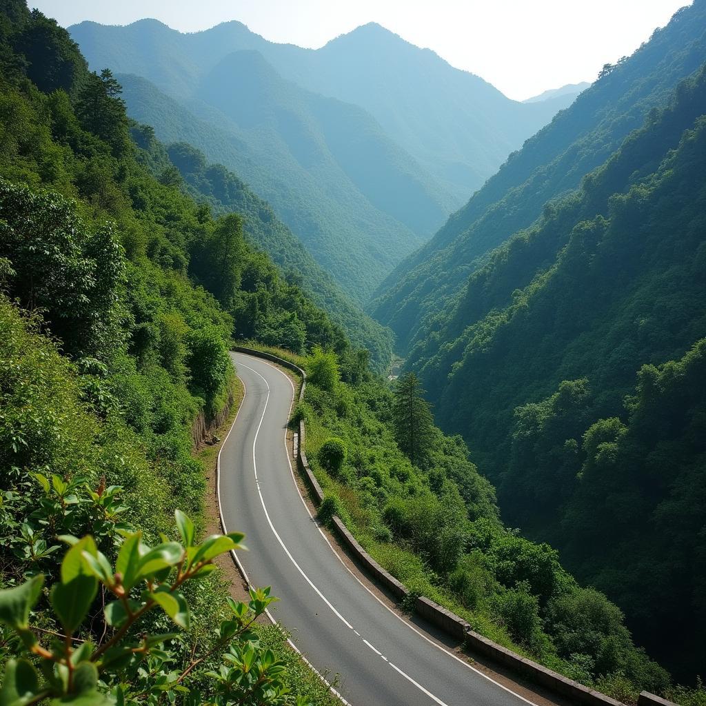 Cung đường hiểm trở dẫn vào Xã Trà Tập Huyện Nam Trà My Quảng Nam với cảnh quan núi rừng hùng vĩ