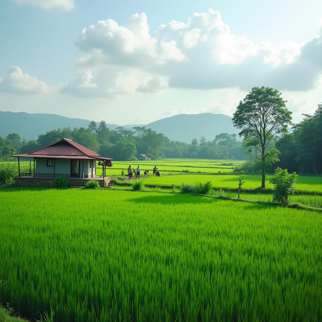 Cuộc sống bình yên và khung cảnh đồng quê tại Xã Hòa Hiệp Huyện Xuyên Mộc Bà Rịa - Vũng Tàu